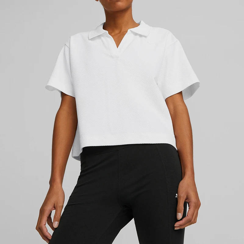 Puma genuine summer new women's casual lapel sports short sleeved polo shirt 676651-02
Puma genuine summer new women's casual lapel sports short sleeved polo shirt 676651-02