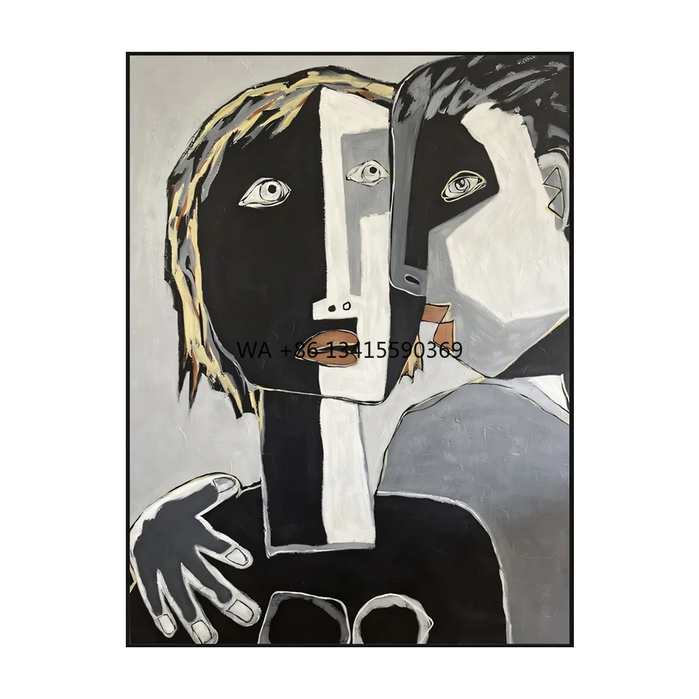 Wholesale Customized Abstract People Oil Painting Romantic Couple Wall Art in Black & White Canvas for Hotels
Wholesale Customized Abstract People Oil Painting Romantic Couple Wall Art in Black & White Canvas for Hotels