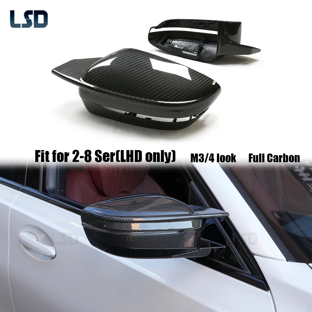 M3/4 Style For 2017-2023 BMW 3 4 5 6 7 8 Ser G20 G22 G30 G32 G11 G15 Dry Full Carbon Fiber Mirror Cover Replace Rearview Cap LHD 
M3/4 Style For 2017-2023 BMW 3 4 5 6 7 8 Ser G20 G22 G30 G32 G11 G15 Dry Full Carbon Fiber Mirror Cover Replace Rearview Cap LHD