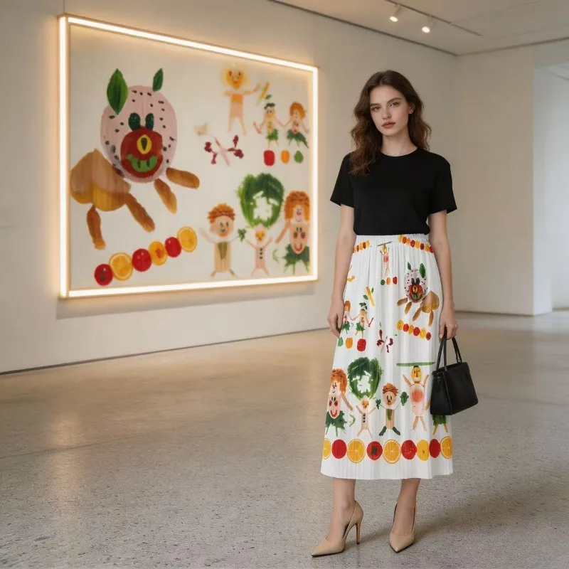 Miyake Pleated 2026 Original Loose Summer New Printed High-End Pleated Skirt for Women High Waist Fashion Casual Mid-Length
Miyake Pleated 2026 Original Loose Summer New Printed High-End Pleated Skirt for Women High Waist Fashion Casual Mid-Length