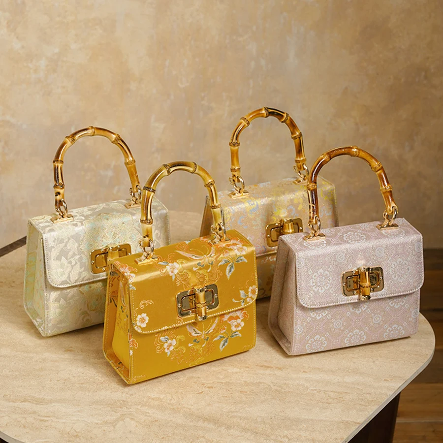 Vintage Bamboo Top Handle Bag Classic Chic Lady Clutch Bags Women Chain Bags Women's Handbags Purses Small Square Bags Bolsa
Vintage Bamboo Top Handle Bag Classic Chic Lady Clutch Bags Women Chain Bags Women's Handbags Purses Small Square Bags Bolsa