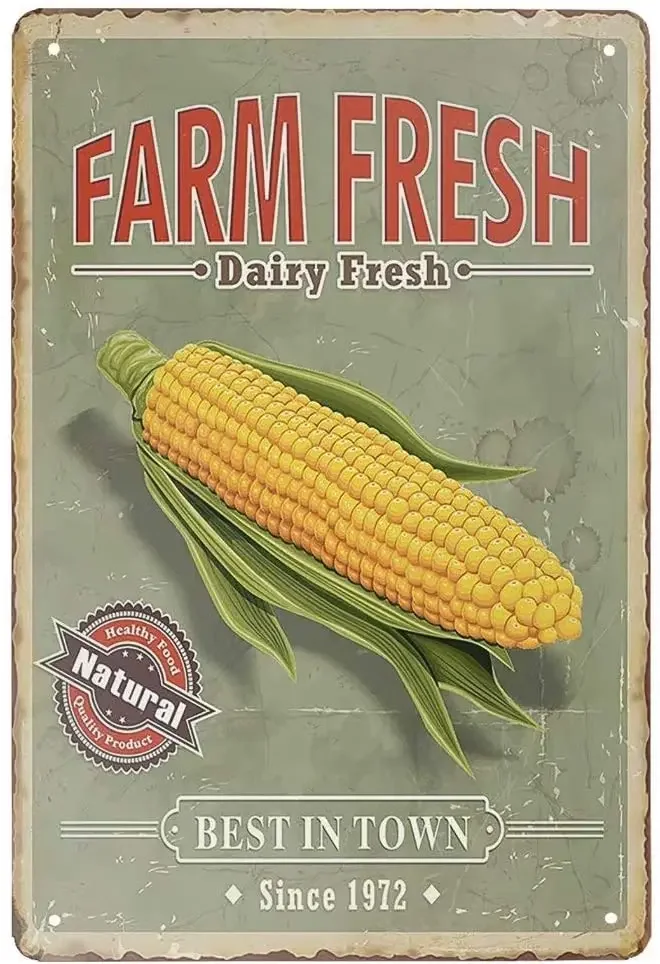 New Tin Sign Farm Fresh Corn Vintage Aluminum Metal Sign, Art Hanging Picture, Farm Decoration
New Tin Sign Farm Fresh Corn Vintage Aluminum Metal Sign, Art Hanging Picture, Farm Decoration