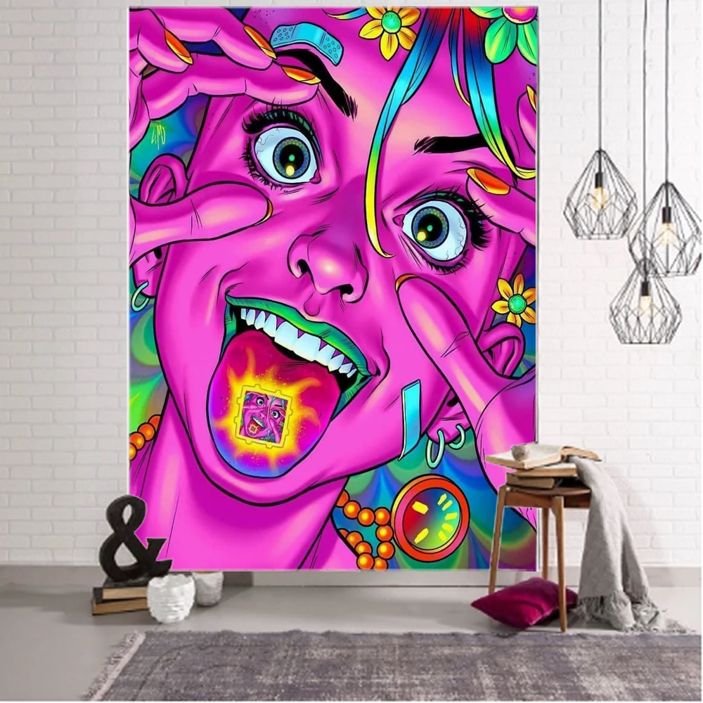 Cartoon alien background decoration tapestry psychedelic alien background decoration tapestry Bohemia Kawaii home decoration
Cartoon alien background decoration tapestry psychedelic alien background decoration tapestry Bohemia Kawaii home decoration