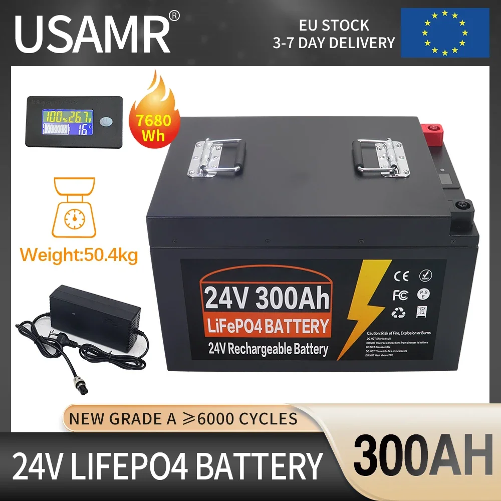 Литий-железо-фосфатный аккумулятор LiFePO4, 24 В, 300 Ач, 250 Ач, встроенный BMS для замены большинства резервных историй питания, домашнее хранилище энергии
Литий-железо-фосфатный аккумулятор LiFePO4, 24 В, 300 Ач, 250 Ач, встроенный BMS для замены большинства резервных историй питания, домашнее хранилище энергии