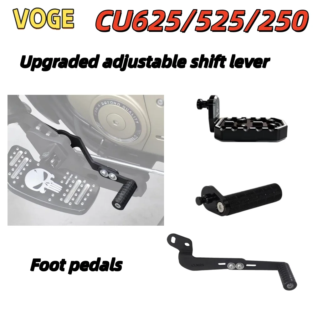 For VOGE CU625/525/250 modification: widened front and rear gear levers, foot pedals, brake levers, and other accessories. wuji
For VOGE CU625/525/250 modification: widened front and rear gear levers, foot pedals, brake levers, and other accessories. wuji
