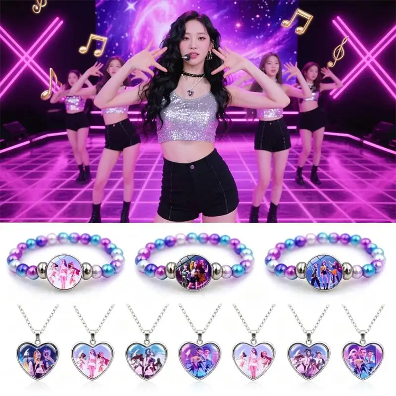 Kpop Idol Beaded Bracelet Rumi Mira Zoey Anime Figure Necklace Cartoon Keychain Accessories Jewelry Gift Birthday Party Favors
Kpop Idol Beaded Bracelet Rumi Mira Zoey Anime Figure Necklace Cartoon Keychain Accessories Jewelry Gift Birthday Party Favors