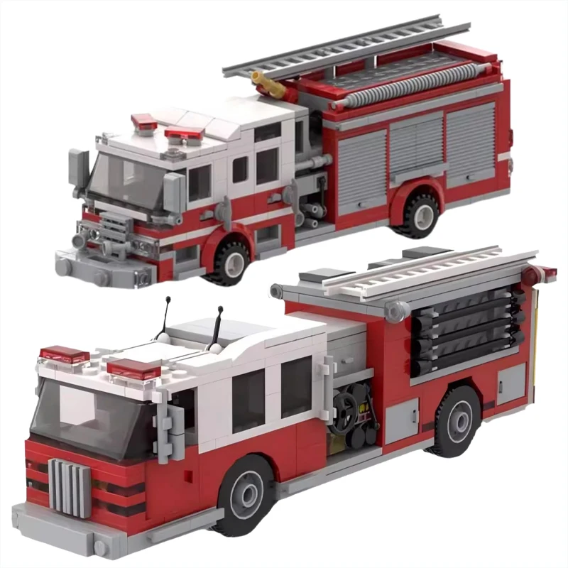 American City Fire Truck Building Blocks MOC Small Fire Pump Truck Assemble Model DIY Kids Collection Toys Boy's Birthday Gift
American City Fire Truck Building Blocks MOC Small Fire Pump Truck Assemble Model DIY Kids Collection Toys Boy's Birthday Gift