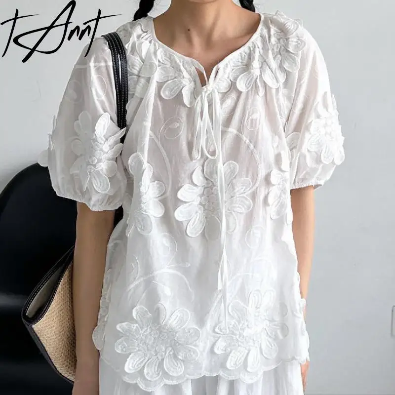 Tannt Women Shirt Blouse Flower Patchwork Color Matching Vintage Long Blouse Tops Fahion Casual Summer Loose White Women Shirt
Tannt Women Shirt Blouse Flower Patchwork Color Matching Vintage Long Blouse Tops Fahion Casual Summer Loose White Women Shirt