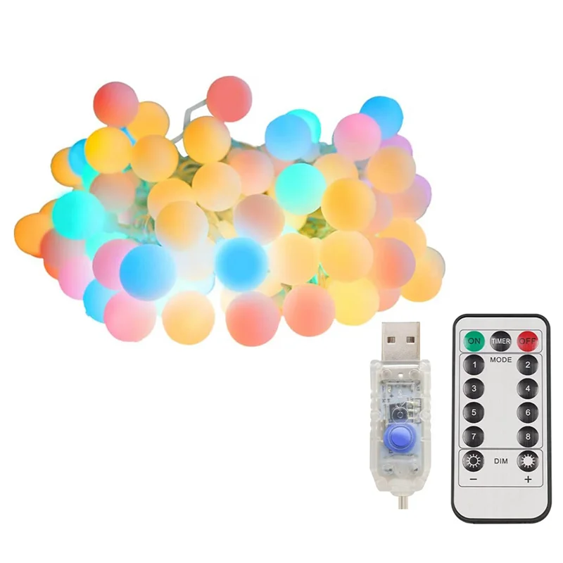 Globe String Lights Outdoor Waterproof, 100 LED Colorful Globe Lights with Remote, USB String Lights for Backyard, Patio
Globe String Lights Outdoor Waterproof, 100 LED Colorful Globe Lights with Remote, USB String Lights for Backyard, Patio
