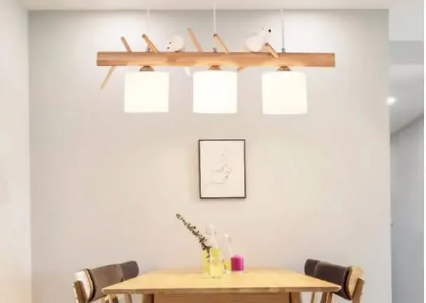 Bird chandelier restaurant lamp three head Japanese creative personality dining room chandelier modern minimalist wood lamps
Bird chandelier restaurant lamp three head Japanese creative personality dining room chandelier modern minimalist wood lamps