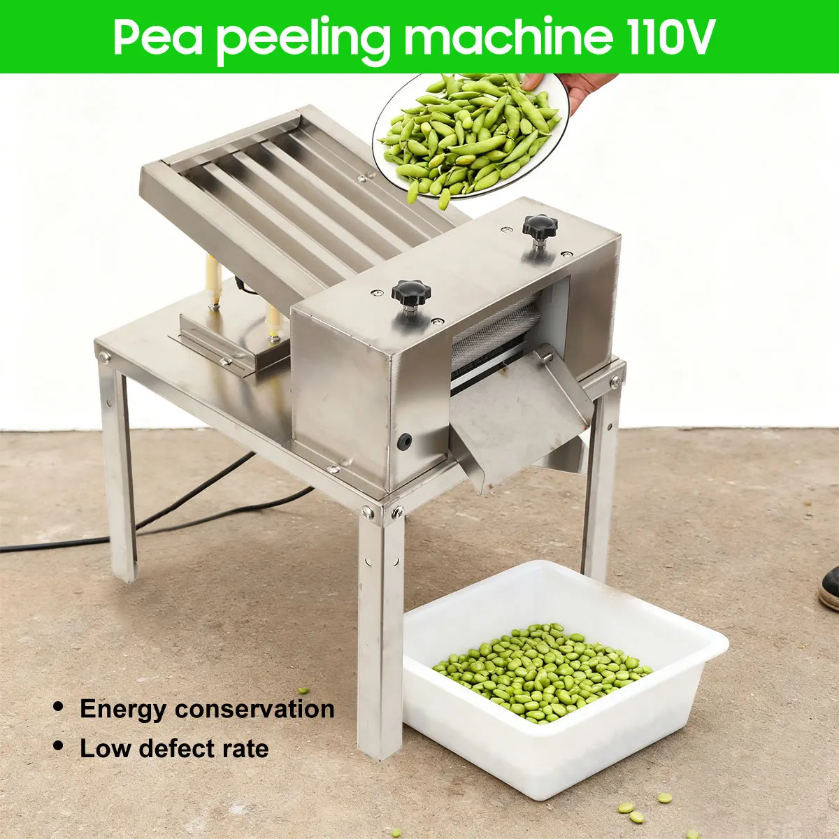 110V Commercial Pea Sheller Edamame Pea Shelling Peeling Machine Automatic Peeling Bean Sheller Peeler Tools Restaurant Kitchen
110V Commercial Pea Sheller Edamame Pea Shelling Peeling Machine Automatic Peeling Bean Sheller Peeler Tools Restaurant Kitchen