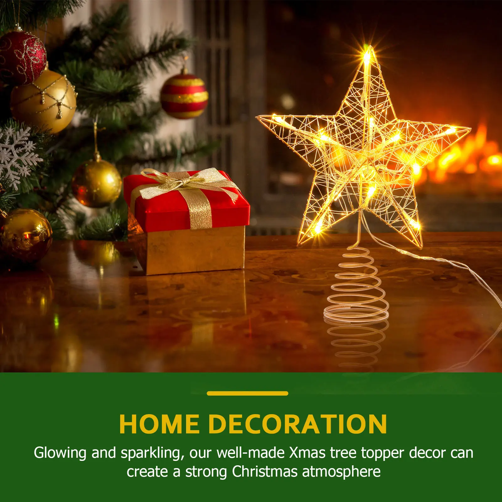 Treetop Star Lights Star-shaped Luminous Decoration Lamp Ornaments Five-pointed Decorative Metal Topper Christmas Outdoor
Treetop Star Lights Star-shaped Luminous Decoration Lamp Ornaments Five-pointed Decorative Metal Topper Christmas Outdoor