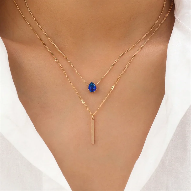 Long stick pendant double chain set, versatile women's jewelry necklace set,Stacked up
Long stick pendant double chain set, versatile women's jewelry necklace set,Stacked up
