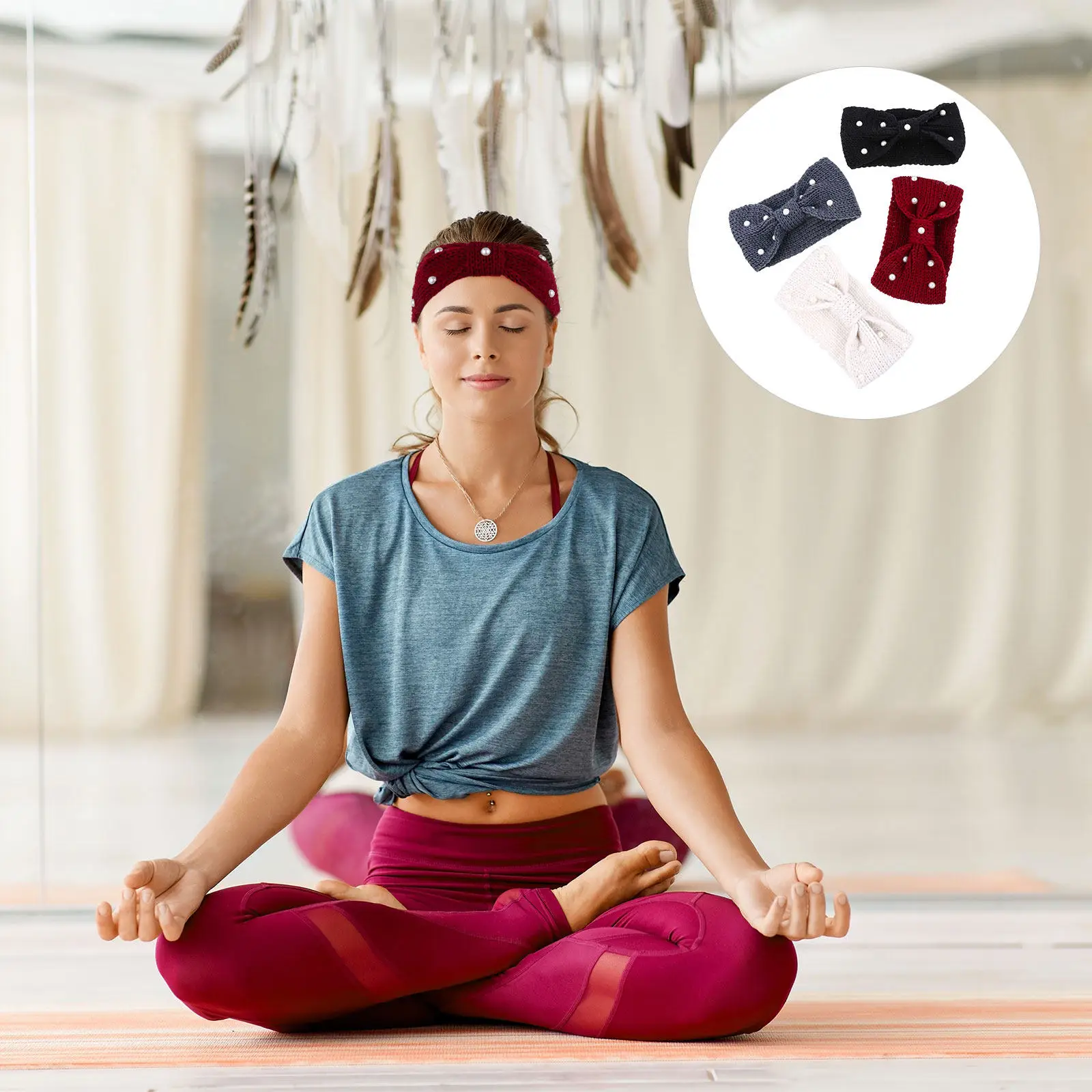 4Pcs Wool Knitted Bowknot Headbands with Pearls for Women Winter Hair Band Warm Ear Warmer Elastic Hair Band for Female
4Pcs Wool Knitted Bowknot Headbands with Pearls for Women Winter Hair Band Warm Ear Warmer Elastic Hair Band for Female