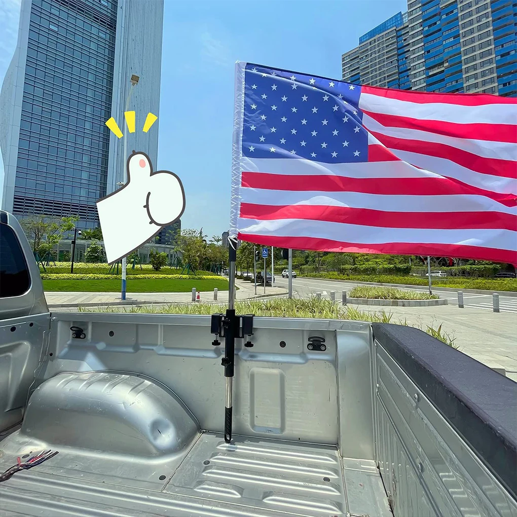 Truck Flagpole Holder, No-Drill Flagpole Compatible with Systems, Durable With For Pickup Truck Bed, Trucks SUVs
Truck Flagpole Holder, No-Drill Flagpole Compatible with Systems, Durable With For Pickup Truck Bed, Trucks SUVs