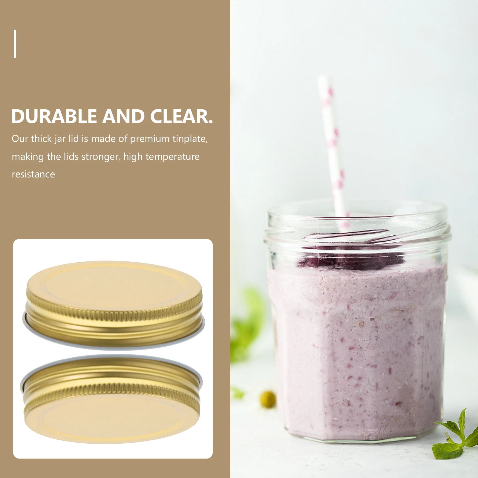 12pcs Jar Lids 70mm Rose Gold Sealing Covers Multipurpose Canning Reusable Leakproof Convenient Jar Lids Tinplate Storage
12pcs Jar Lids 70mm Rose Gold Sealing Covers Multipurpose Canning Reusable Leakproof Convenient Jar Lids Tinplate Storage