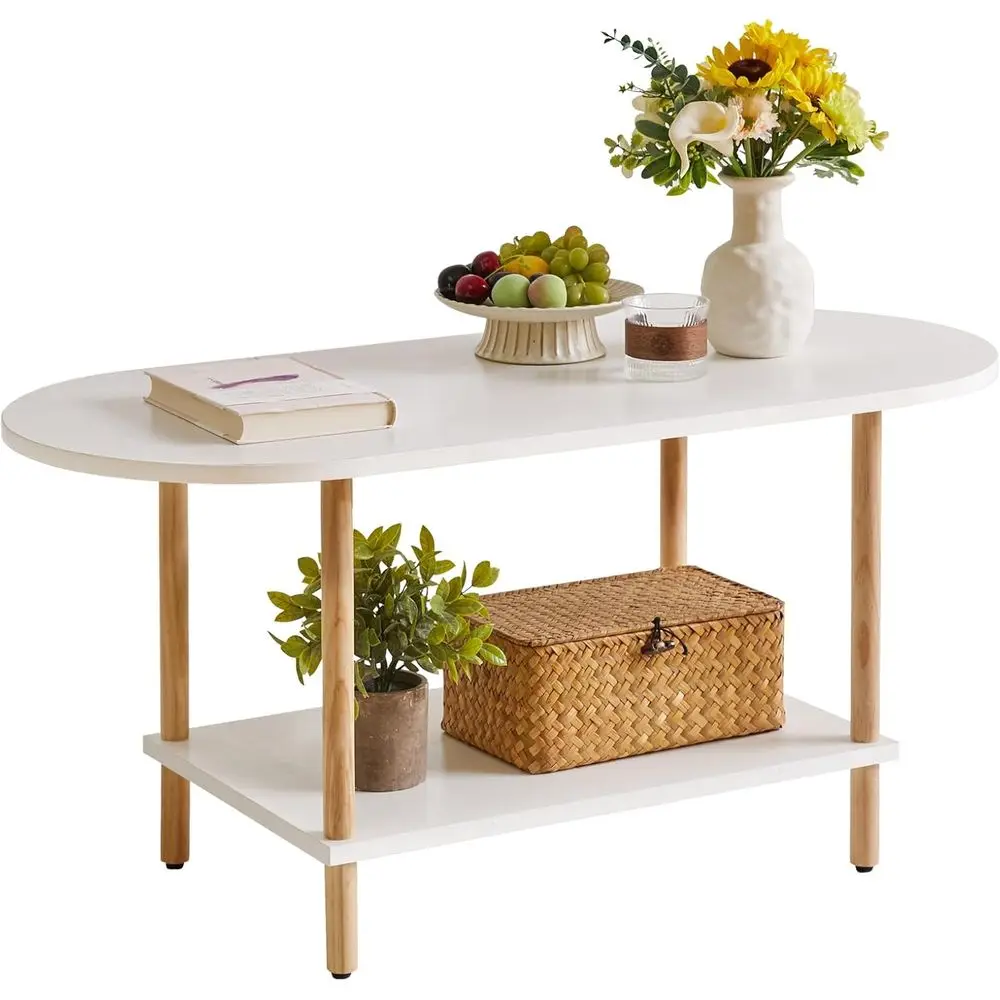 Compact White Wooden Coffee Table, 2-Tier Living Room Centerpiece, 35x16x17 inches YD-012W
Compact White Wooden Coffee Table, 2-Tier Living Room Centerpiece, 35x16x17 inches YD-012W