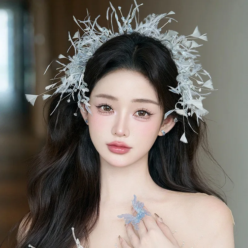 New French Flower Feather Shape Super Mori Hair Accessories Elegant Decoration Jardin
New French Flower Feather Shape Super Mori Hair Accessories Elegant Decoration Jardin