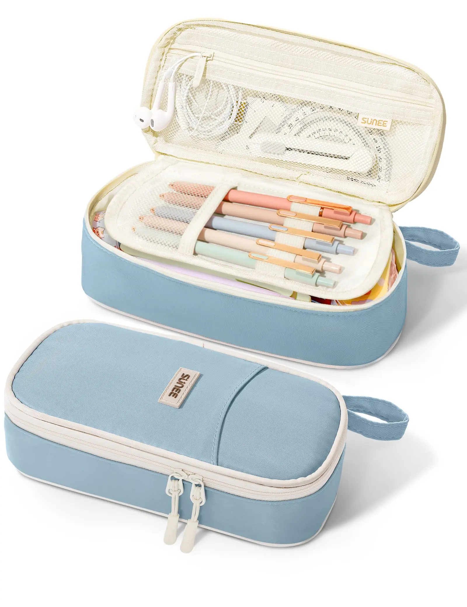 Aesthetic Large Pencil Bag, Zipper Storage Organizer, School Supplies for Girls Blue
Aesthetic Large Pencil Bag, Zipper Storage Organizer, School Supplies for Girls Blue