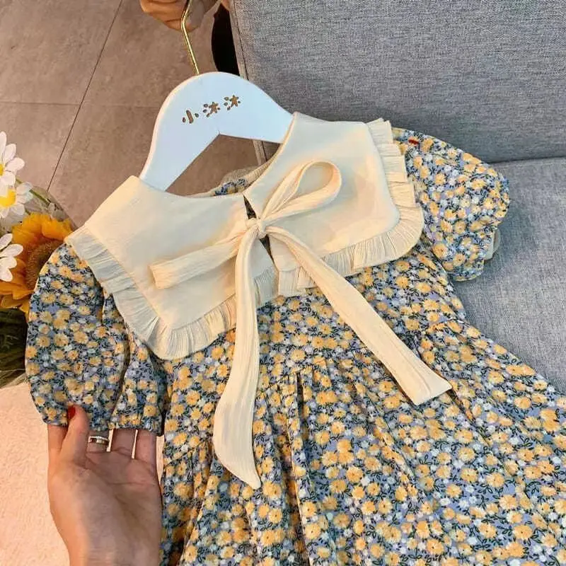 Floral Print Lace Lapel Girls Dress Casual Party Wear with Puff & Long Sleeves for Ages 2-7 Kids
Floral Print Lace Lapel Girls Dress Casual Party Wear with Puff & Long Sleeves for Ages 2-7 Kids