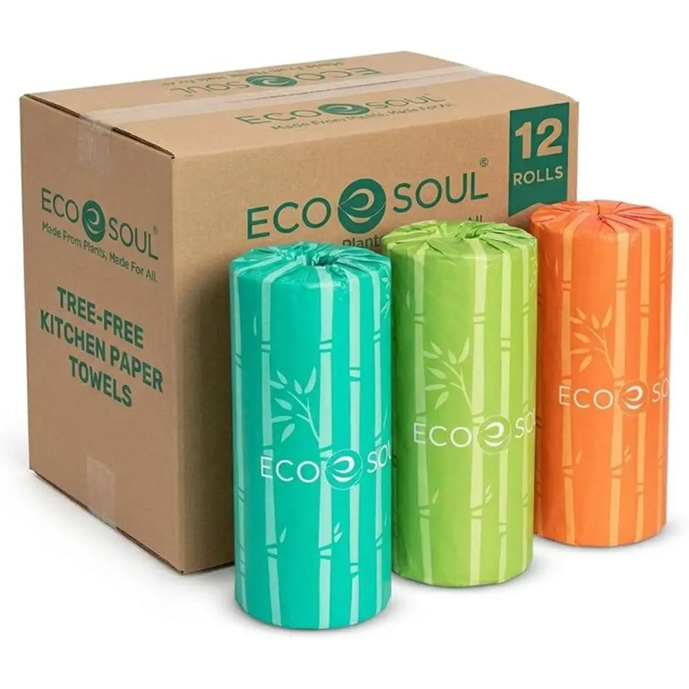 Eco-Friendly Bamboo Paper Towels, 12 Rolls, 150 Sheets Each, Ultra Absorbent, Sustainable Kitchen Towel
Eco-Friendly Bamboo Paper Towels, 12 Rolls, 150 Sheets Each, Ultra Absorbent, Sustainable Kitchen Towel