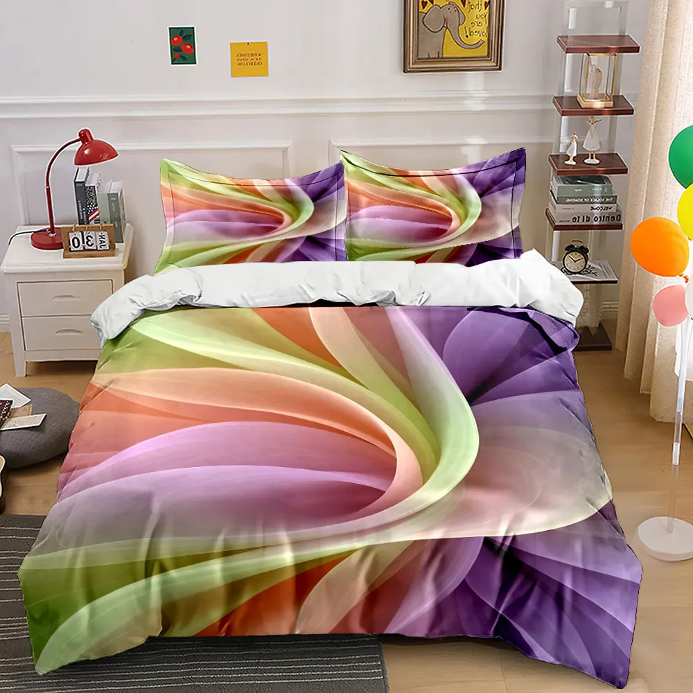 Elegant Flowing Gradient Colors Pattern Duvet Cover Set Digital Print Colorful Polyester Bedding with Zipper Closur for gifts
Elegant Flowing Gradient Colors Pattern Duvet Cover Set Digital Print Colorful Polyester Bedding with Zipper Closur for gifts