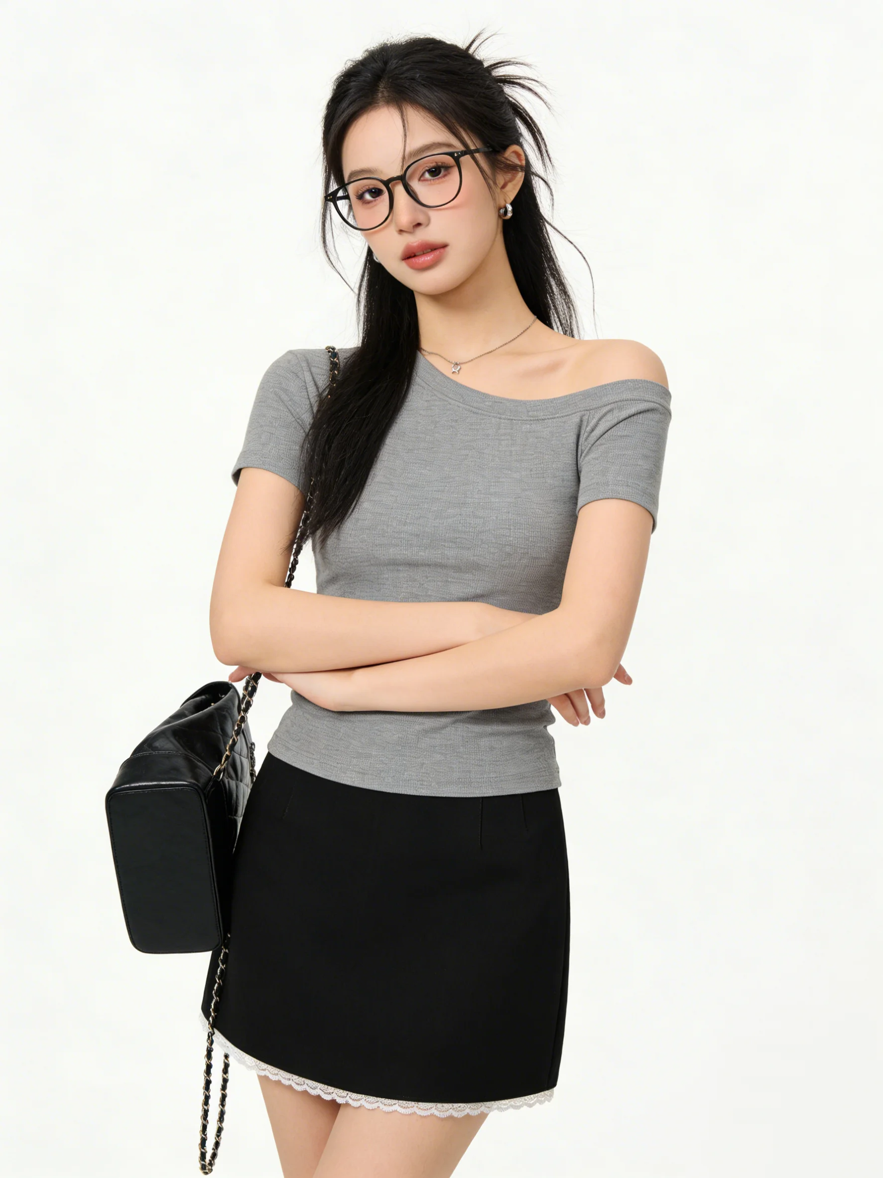Retro High Waist Short Suit Skirt Korean Style Lace Trim Splice Skirt Breathable Skin-Friendly Daily Wear A-Line Skirt
Retro High Waist Short Suit Skirt Korean Style Lace Trim Splice Skirt Breathable Skin-Friendly Daily Wear A-Line Skirt