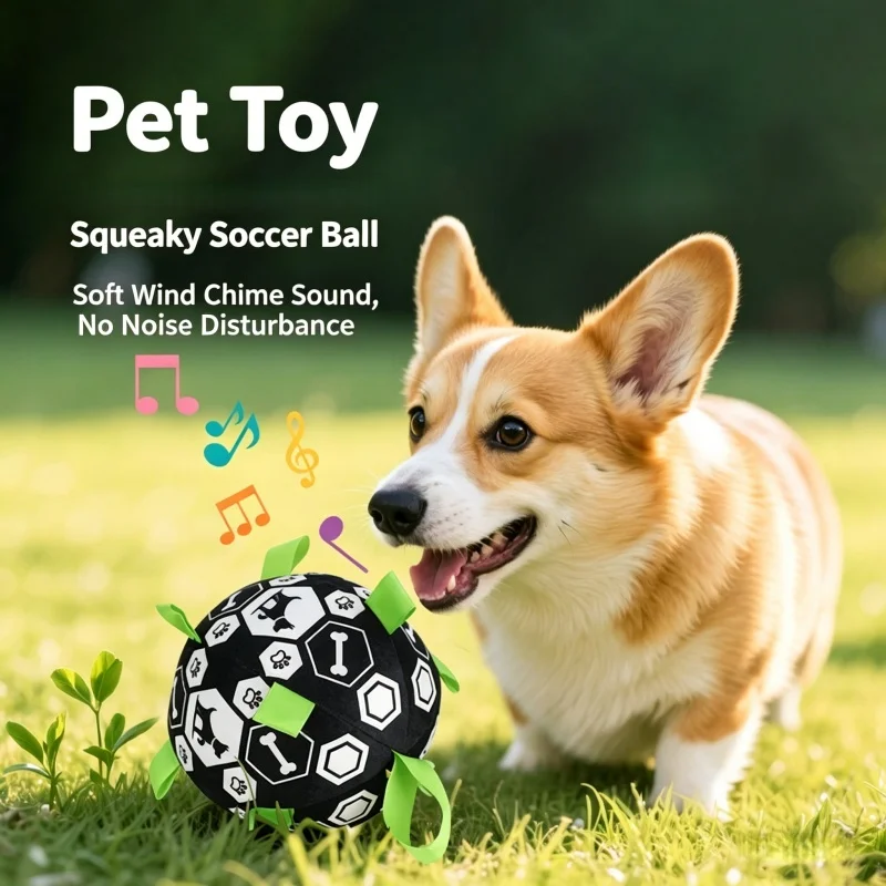 Plush Squeaky Dog Soccer Ball Durable Interactive Chew Toy With Bell For Teeth Grinding Boredom Relief & Training For All Dogs
Plush Squeaky Dog Soccer Ball Durable Interactive Chew Toy With Bell For Teeth Grinding Boredom Relief & Training For All Dogs