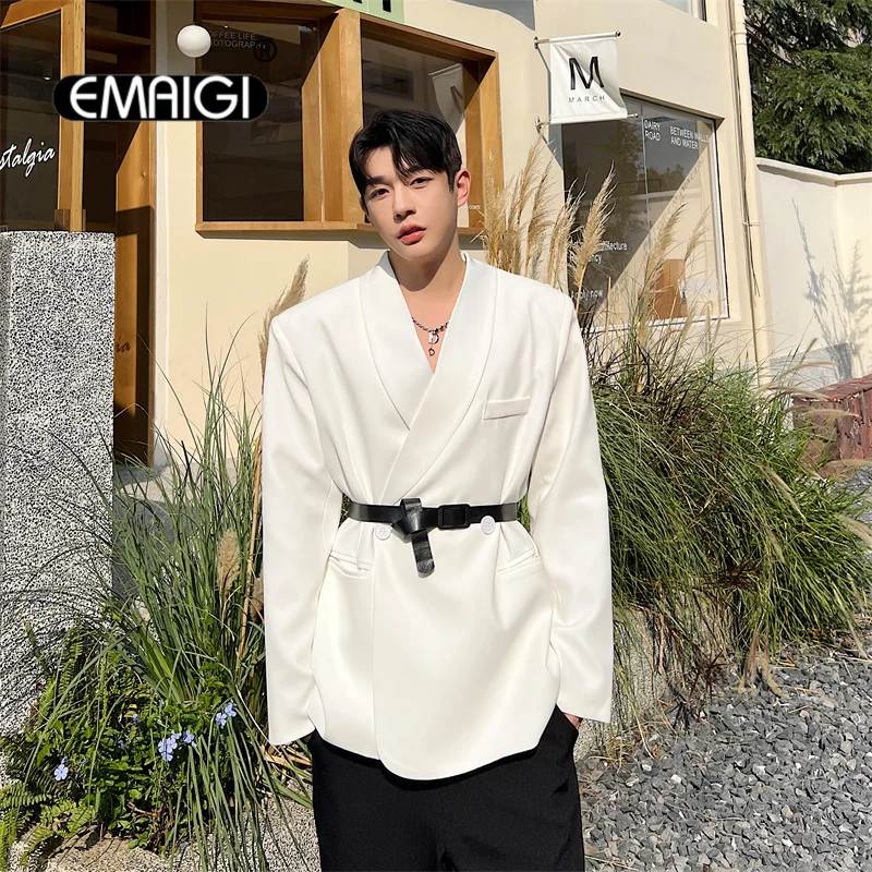 Men Fashion Show Belt Waist Slim Ft Suit Coat Blazers Jacket Net Celebrity Man Women Streetwear Hip Hop Vintage Blazers Overcoat
Men Fashion Show Belt Waist Slim Ft Suit Coat Blazers Jacket Net Celebrity Man Women Streetwear Hip Hop Vintage Blazers Overcoat