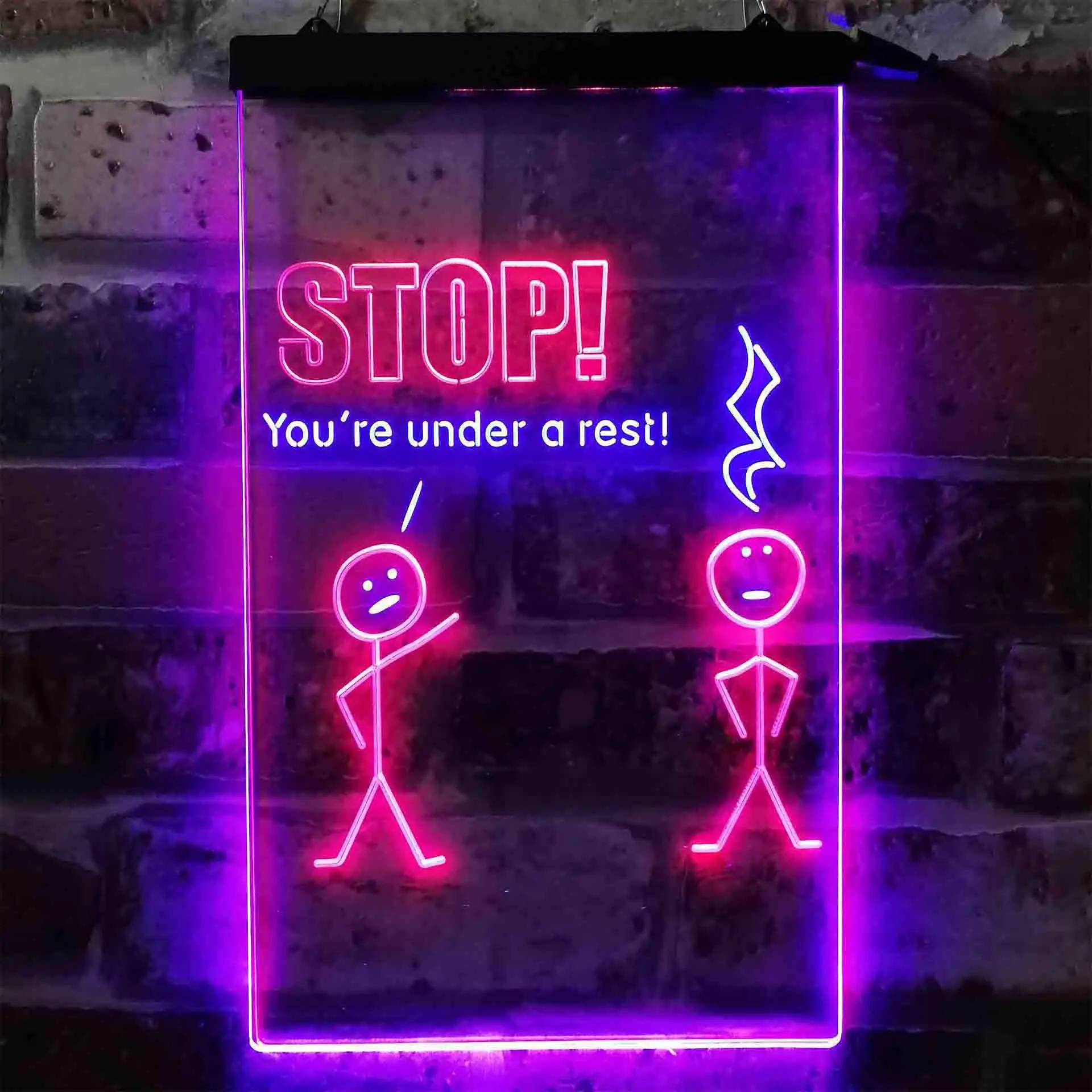 Stop. You are Under A Rest. Dual Color Led Neon Sign st6-i3870
Stop. You are Under A Rest. Dual Color Led Neon Sign st6-i3870