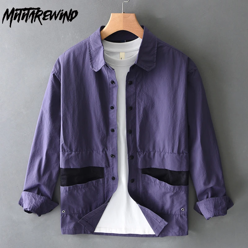 Japanese Retro Purple Shirt Men 2025 Spring Outdoor New Mens Long Sleeve Shirts Pocket Patchwork Designer Shirt Loose Overshirt
Japanese Retro Purple Shirt Men 2025 Spring Outdoor New Mens Long Sleeve Shirts Pocket Patchwork Designer Shirt Loose Overshirt