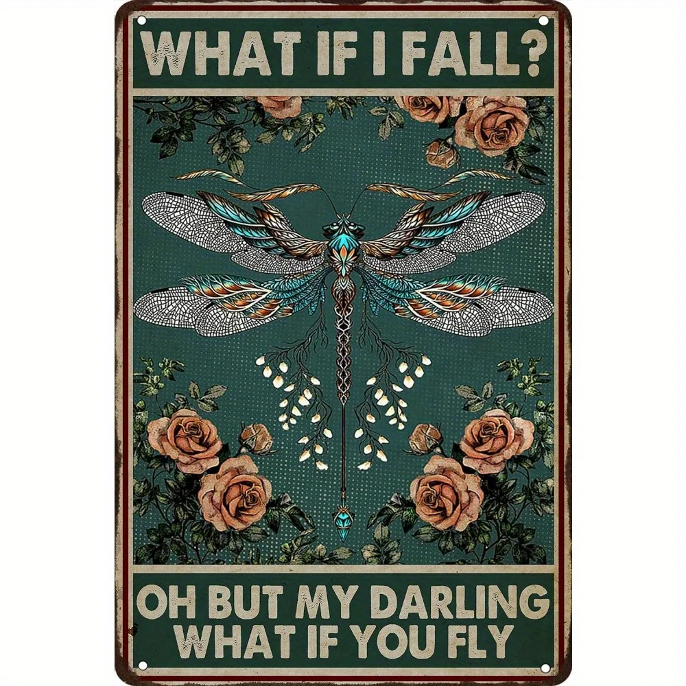 1pc What If You Fly Metal Sign - Dragonfly Tin Sign - Vintage Home Wall Decor - Fall Decor - For Cafe, Bar, Kitchen
1pc What If You Fly Metal Sign - Dragonfly Tin Sign - Vintage Home Wall Decor - Fall Decor - For Cafe, Bar, Kitchen
