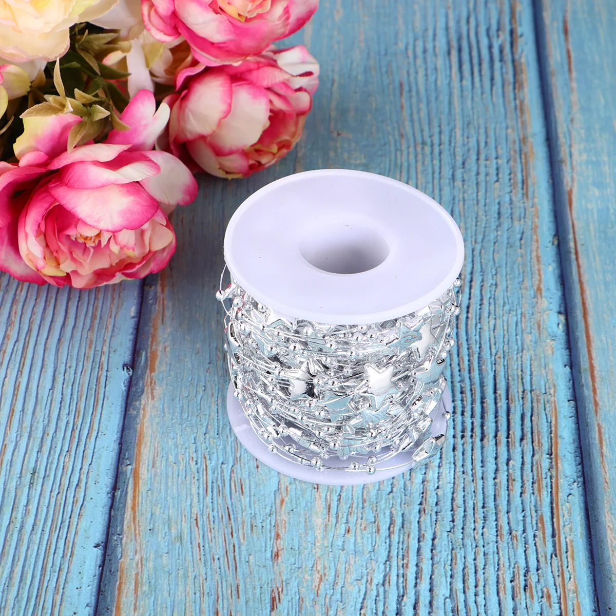 10m Roll Silver Five-Pointed Star String Beads Chain Decorative Beads Perfect for Wedding Birthday Craft Costume Accessory Home
10m Roll Silver Five-Pointed Star String Beads Chain Decorative Beads Perfect for Wedding Birthday Craft Costume Accessory Home