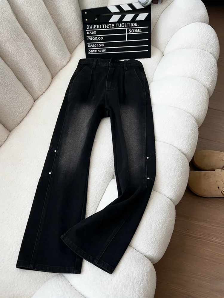 Bla adual Wa Denim Jeans Men's High Waist Straight Leg Slim Hiphop Workwear Pants American High Street Flared Trousers
Bla adual Wa Denim Jeans Men's High Waist Straight Leg Slim Hiphop Workwear Pants American High Street Flared Trousers