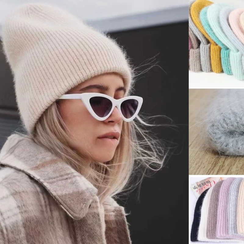 New Fashion Angora Rabbit Fur Skullies Beanies Soft Winter Solid Woman Thick Warm Sequins Cashmere Knitted Hat Gift Wholesale
New Fashion Angora Rabbit Fur Skullies Beanies Soft Winter Solid Woman Thick Warm Sequins Cashmere Knitted Hat Gift Wholesale