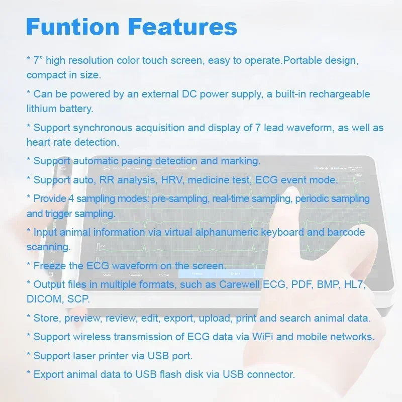 Lepu Carewell Med Hospital Портативный 3-канальный 12-проводной ветеринарный ЭКГ-аппарат для животных Ветеринарный ЭКГ с тележкой
Lepu Carewell Med Hospital Портативный 3-канальный 12-проводной ветеринарный ЭКГ-аппарат для животных Ветеринарный ЭКГ с тележкой