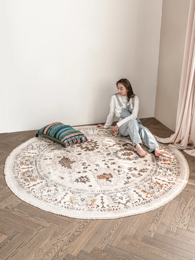 Turkey Round Persian Carpet Bedroom Girls Retro Bedside Table Rug Thick Carpets Living Room Vintage Chair Mat
Turkey Round Persian Carpet Bedroom Girls Retro Bedside Table Rug Thick Carpets Living Room Vintage Chair Mat
