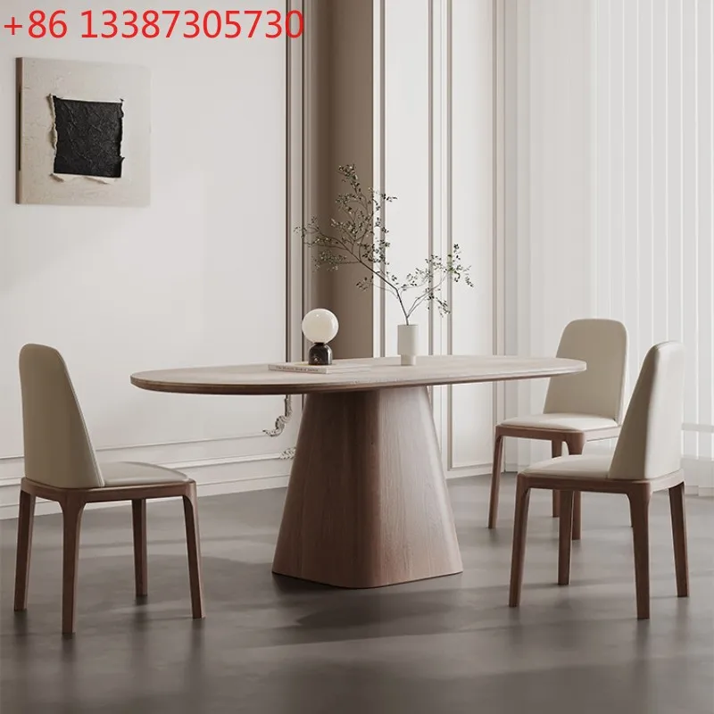 Retro style rock slab dining table Household rectangular dining table Creative walnut solid wood dining table
Retro style rock slab dining table Household rectangular dining table Creative walnut solid wood dining table