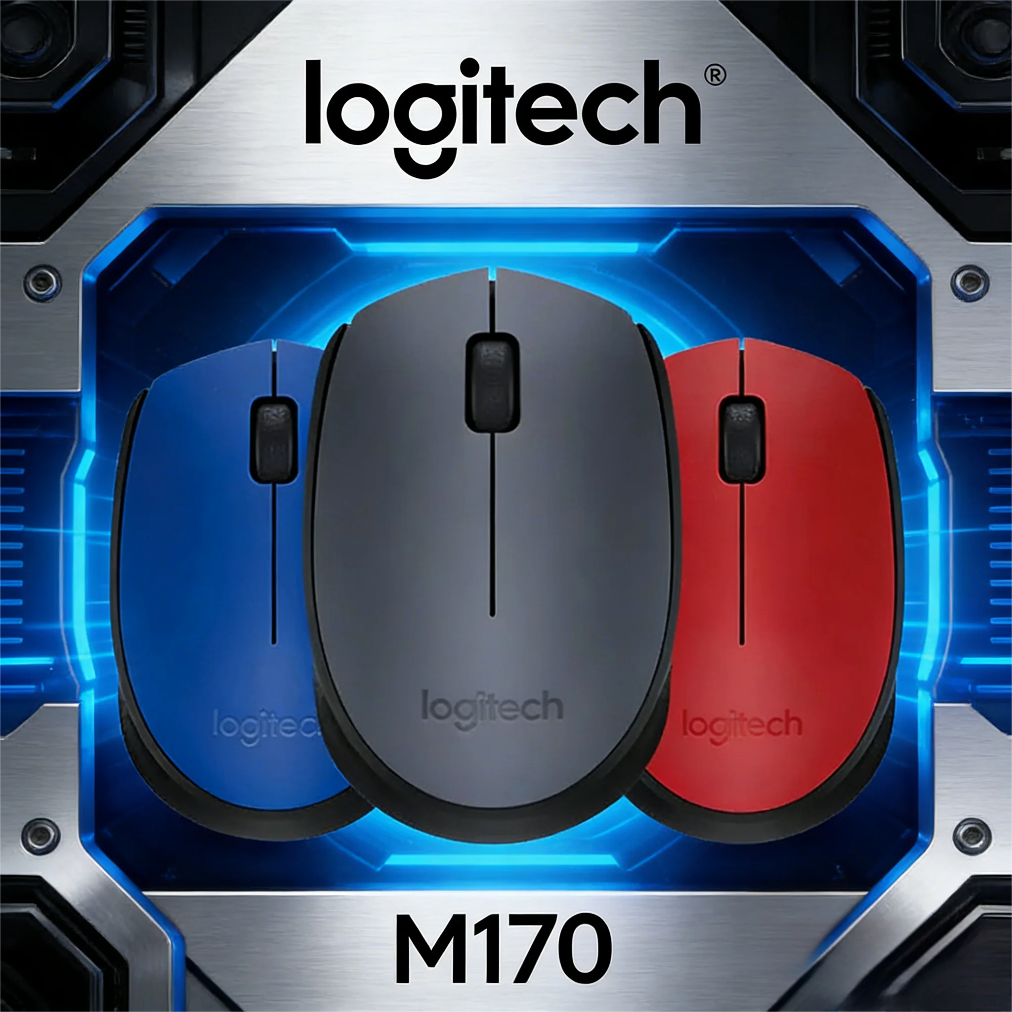 M170 Logitech Wireless Mouse, Desktop PC Ready, USB Receiver & Anti-Slip Comfort Grip
M170 Logitech Wireless Mouse, Desktop PC Ready, USB Receiver & Anti-Slip Comfort Grip