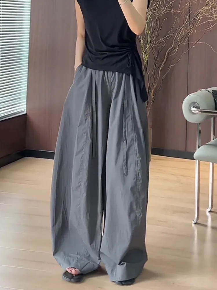 Gray Loose Wide Leg Pants Women's Summer Thin High Waist Drapey Comfortable American Lazy Style Casual Trousers
Gray Loose Wide Leg Pants Women's Summer Thin High Waist Drapey Comfortable American Lazy Style Casual Trousers