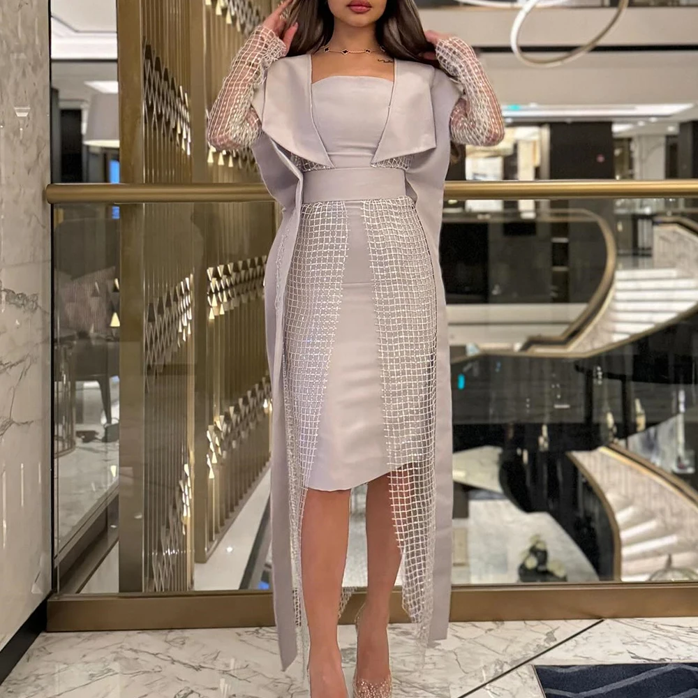 Delicate Straight Knee Length Square Neck Jersey Long Sleeves Pleats Evening Dress Fashion Photo Color vestidos para mujer
Delicate Straight Knee Length Square Neck Jersey Long Sleeves Pleats Evening Dress Fashion Photo Color vestidos para mujer