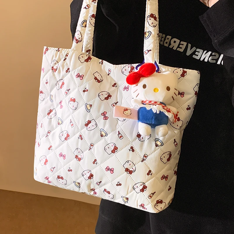 Sanrio Hello Kitty Tote Bag - Cute Bubble Cotton Shoulder Bag for Women, Large Capacity Autumn Kawaii Shoulder Bag
Sanrio Hello Kitty Tote Bag - Cute Bubble Cotton Shoulder Bag for Women, Large Capacity Autumn Kawaii Shoulder Bag