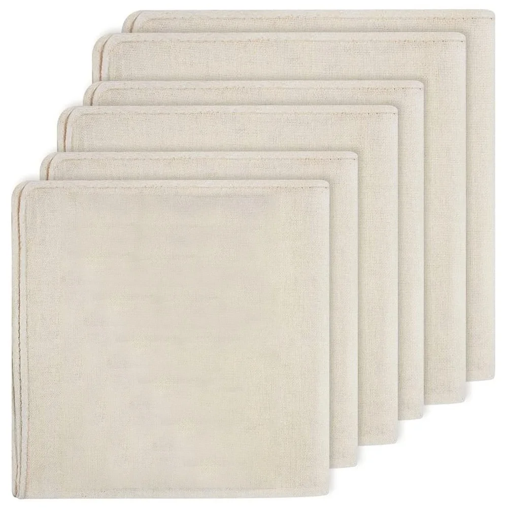 6 Pack Cheeseclothes, Unbleached Pure Cotton Muslin Clothes Soft Square Cheese Clothes for Cooking, Straining, Baking
6 Pack Cheeseclothes, Unbleached Pure Cotton Muslin Clothes Soft Square Cheese Clothes for Cooking, Straining, Baking