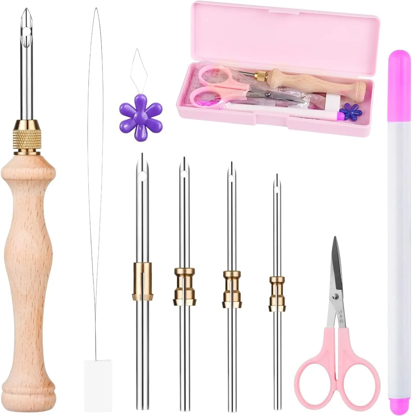 Punch Needle Kit with Storage Box, Adjustable Tool & 5 Needles, DIY Craft Set for Adults, Perfect for Decoration & Gifts
Punch Needle Kit with Storage Box, Adjustable Tool & 5 Needles, DIY Craft Set for Adults, Perfect for Decoration & Gifts