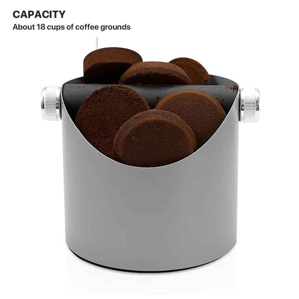With Detachable Knock Bar for Barista Stainless Steel Espresso Knock Box Anti slip Coffee Grind Dump Bin Waste Bin
With Detachable Knock Bar for Barista Stainless Steel Espresso Knock Box Anti slip Coffee Grind Dump Bin Waste Bin