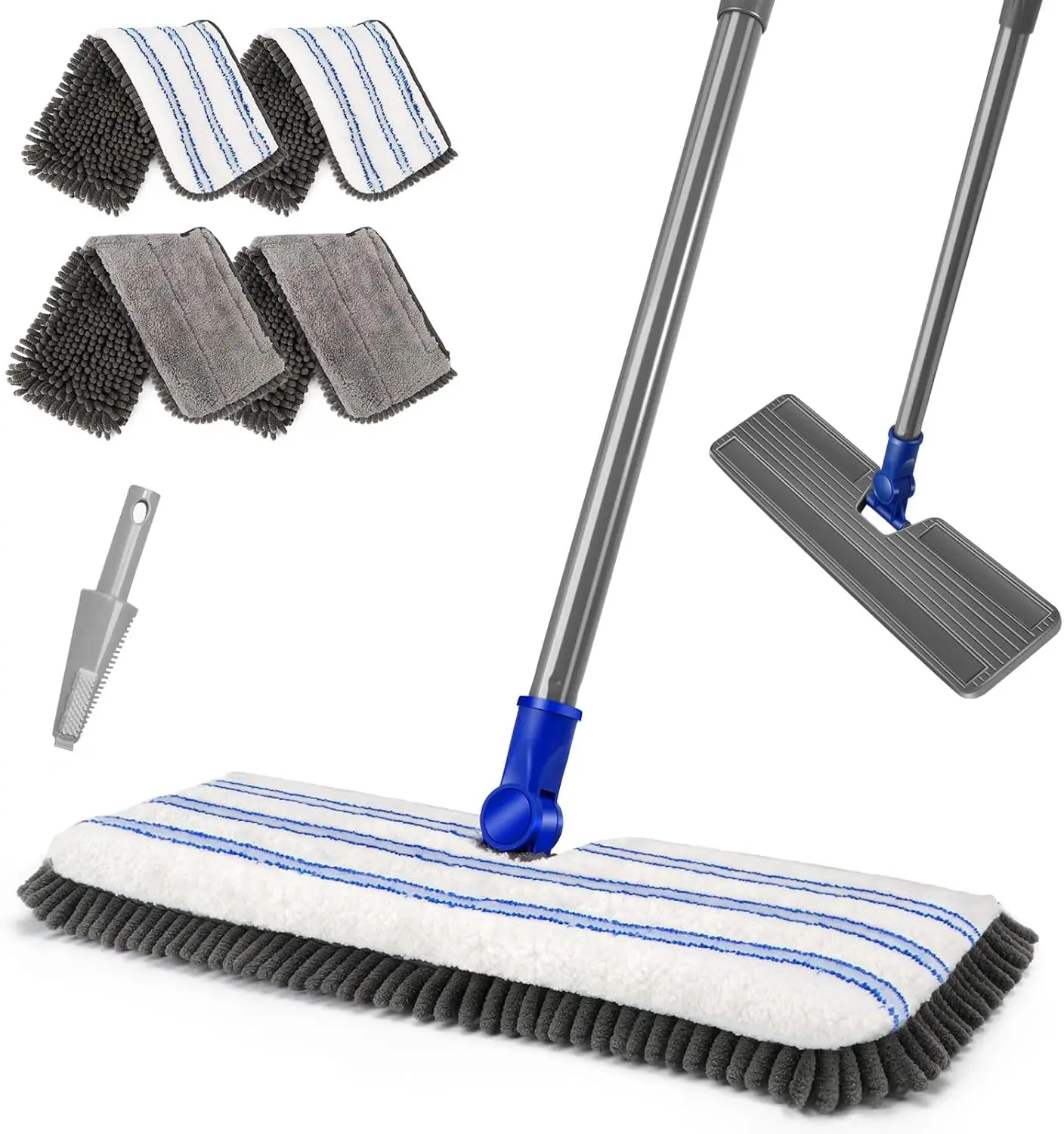 Microfiber Dust Mop,Double-Sided Flat Mops for Hardwood Floors with 4 Reusable Mop Pads, Floor Mops with Stainless Steel Hand
Microfiber Dust Mop,Double-Sided Flat Mops for Hardwood Floors with 4 Reusable Mop Pads, Floor Mops with Stainless Steel Hand