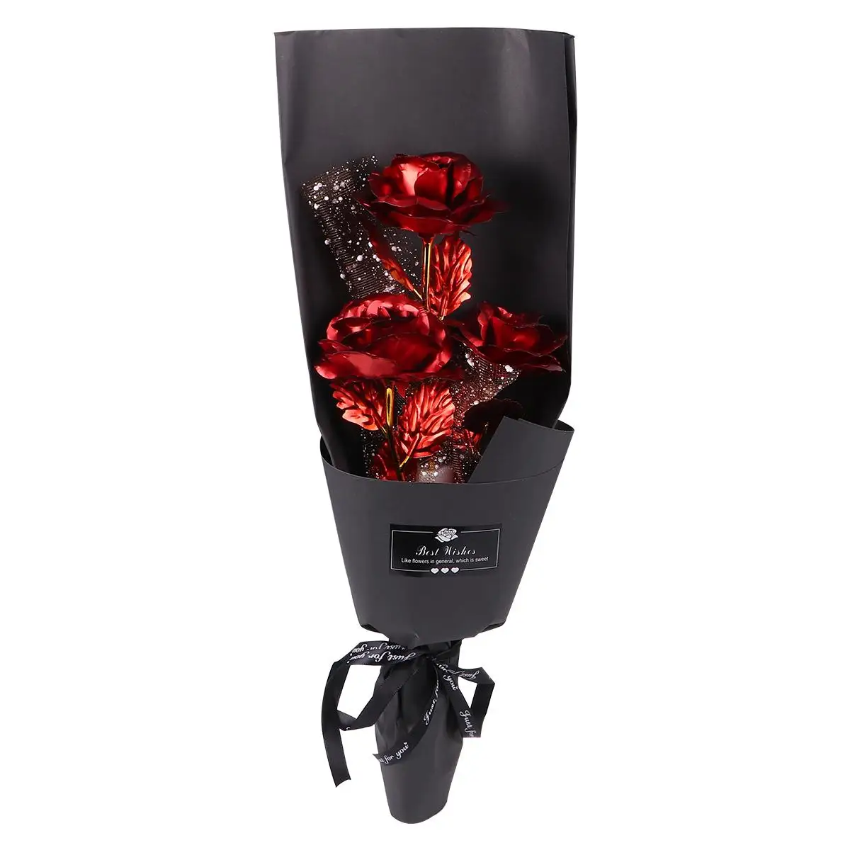 3D Present Gift Box Valentine's Day Gold Foil Rose Gold Foil Rose Bouquet Bouquet Christmas BirthdayHome nament
3D Present Gift Box Valentine's Day Gold Foil Rose Gold Foil Rose Bouquet Bouquet Christmas BirthdayHome nament
