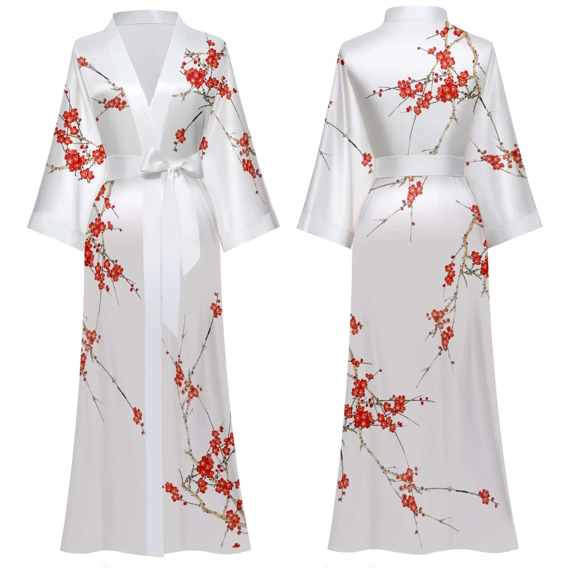 Новый женский длинный халат, домашний халат, кимоно с цветочным принтом, халат юката, элегантная ночная рубашка из ледяного шелка, одежда для дома, нижнее белье
Новый женский длинный халат, домашний халат, кимоно с цветочным принтом, халат юката, элегантная ночная рубашка из ледяного шелка, одежда для дома, нижнее белье
