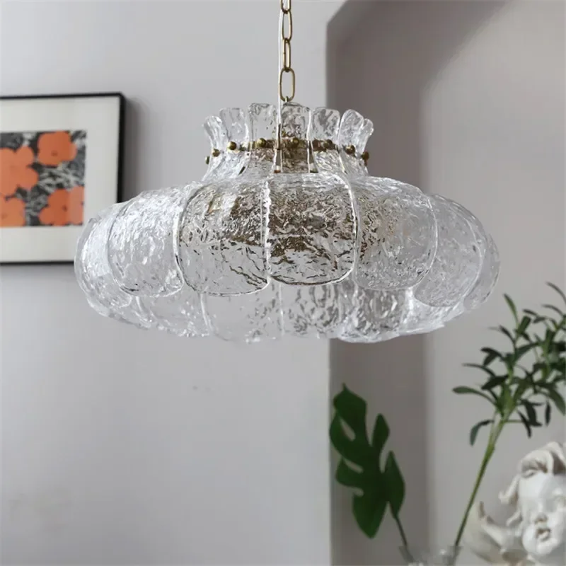 Ice-melting retro glass French Pendant Lights For Dining Room Led Chandelier Decor Luxury For Bedroom Designer Bar Light Fixture
Ice-melting retro glass French Pendant Lights For Dining Room Led Chandelier Decor Luxury For Bedroom Designer Bar Light Fixture