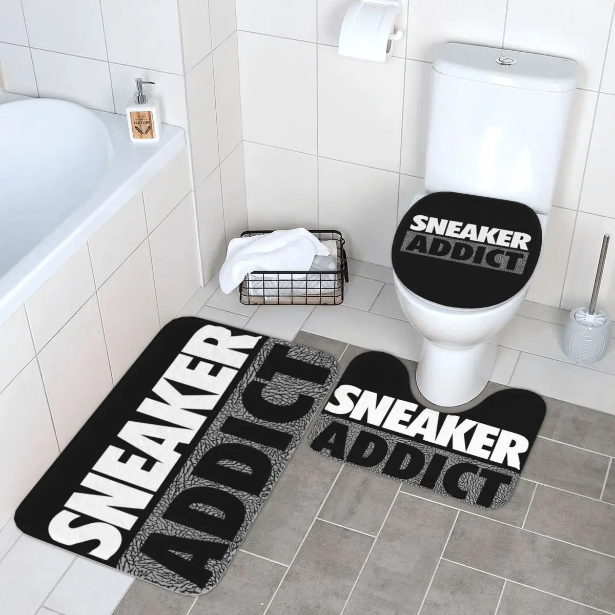 Коробка Sneaker Addict (2) 3-х шт. Коврик для ванной Набор для ванной комнаты Крышка унитаза Домашний декор Нескользящий ковер Напольный коврик
Коробка Sneaker Addict (2) 3-х шт. Коврик для ванной Набор для ванной комнаты Крышка унитаза Домашний декор Нескользящий ковер Напольный коврик